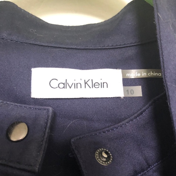 Navy button up dress - Picture 2 of 3